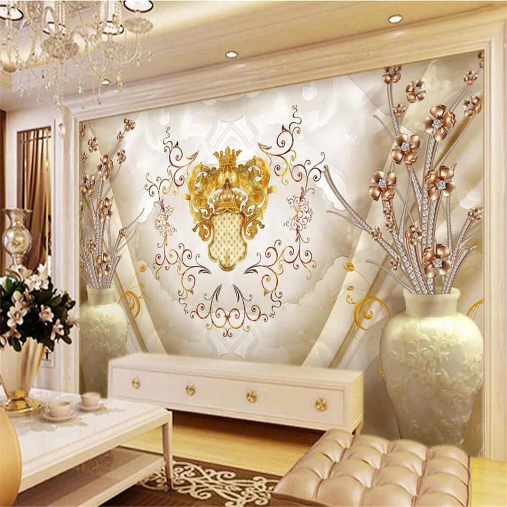 Photo wallpapers European classical jewelry silverware jade jade wall custom large mural green silk wallpaper non toxic tarnish remover jewelry cleaning cloths watches and silverware