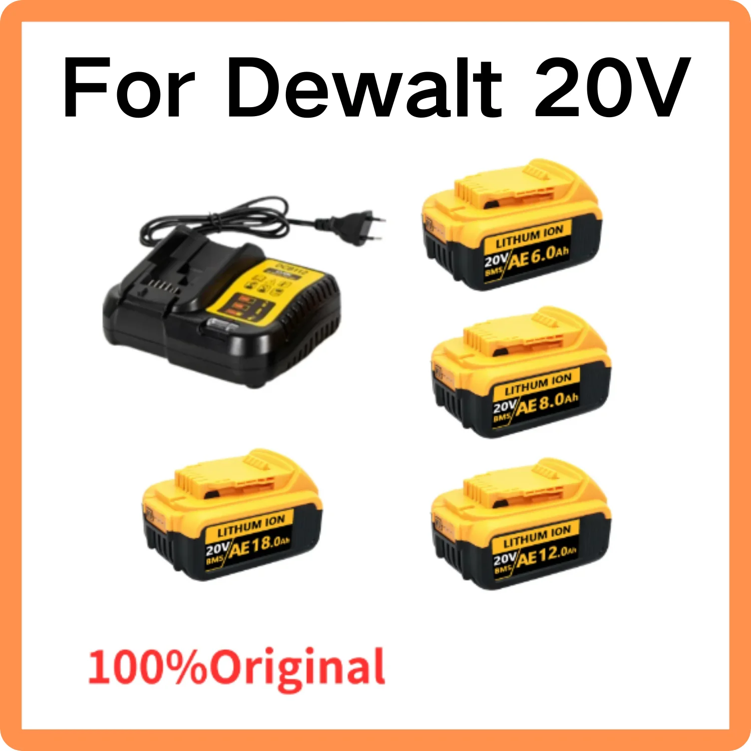 

Original backup lithium batteries for Dewalt 18V-20V, DCB184, DCB200, DCB182, DCB180, DCB181, DCB182, DCB201, DCB206