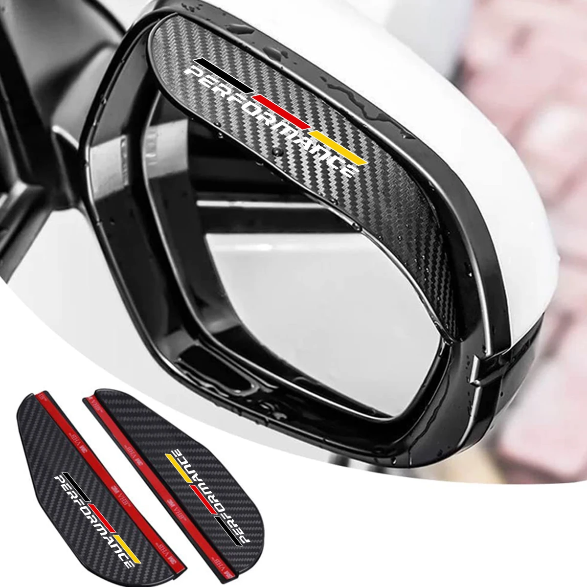 Car Rearview Mirror Rain Eyebrow Carbon Fiber Sun Visor 2pcs for BMW F30 F10 G30 G01 F15 X1 X3 X5 3 5 series