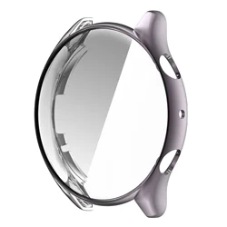 Premium Full Screen Protector Case - Silicone Protective Cover & Bumper Shell - Amazfit gtr 2 2e (Gray)
