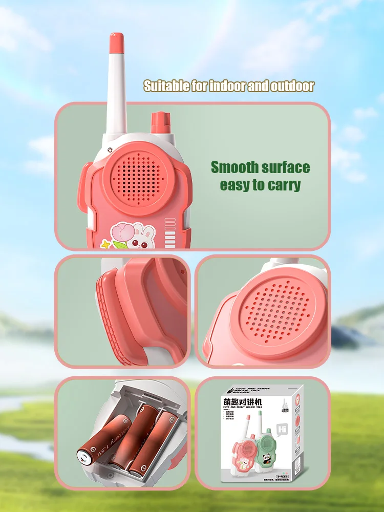 2Pcs Wallkie Talkie Toy 1500M Long-range Communication Children Radio Mobile  Phone Speaker Talking Toys For Kids Birthday Gift 5