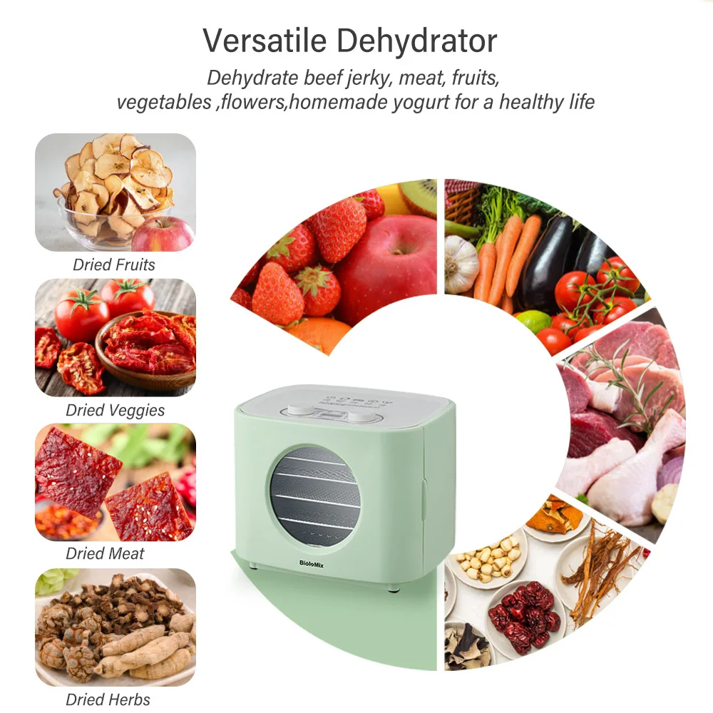 Food Dehydrator Electric Dried Fruit Machine Vegetable Dryer Beef Snack Jerky Dehydrator Meat Drying Machine Stainless Steel