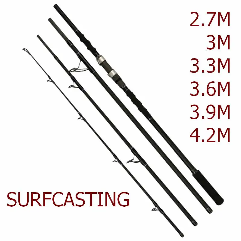ZZ310富士surfcasting 2.7メートル3メートル3.3メートル3.6メートル3.9メートル4.2メートル、先端径。2.9mm活性炭ファイバーフィッシングロッド,mnリング,60-150g,ライン20-40lbs ZZ310 Fuji SurfCasting 2.7m 3m 3.3m Tip Dia. 2.9mm Hi-Carbonfiber