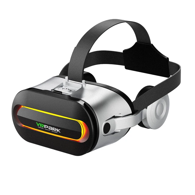 VRPARK J60 Bluetooth 5.0 3D VR Headset Smart Virtual Reality Glasses Helmet for 4.5-6.7 inch Smart Phone Video Game Binoculars 2