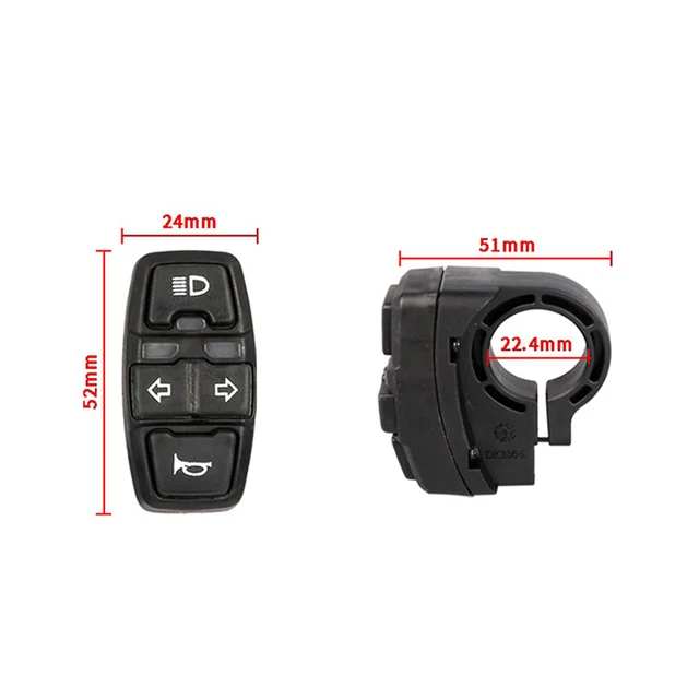 電動自転車用ライトスイッチ,48v/36v,1個,スクーター用Dk336