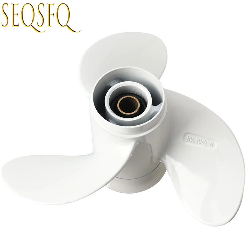 IWBR 6G1 45941 00 El Fit for Yamaha 6 8Hp 8 1/2X8 1/2 Boot Buitenboordmotor Propeller Wit 7 Spline Tooths R Rotatie 3 Blades