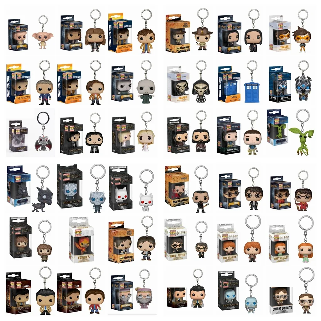 thumbnail image 2 of FUNKO POP Doctor Llavero Juguete Hermione Dobby TRONOS Snape DW RON GINNY WEASLEY Voldemort Muñeca de vinilo JUEGO DE Jon Snow Juguete L04, 2 of 5