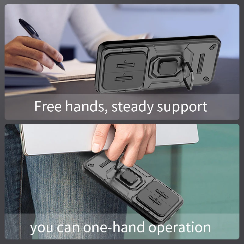 Armor Slide Camera Lens Protection Phone Case - Durable Phone Accessories