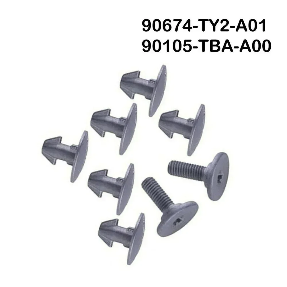8-Piece Engine Cover Clip & Screw Set For Honda Accord, Civic, CR-V - OEM# 90674TY2A01