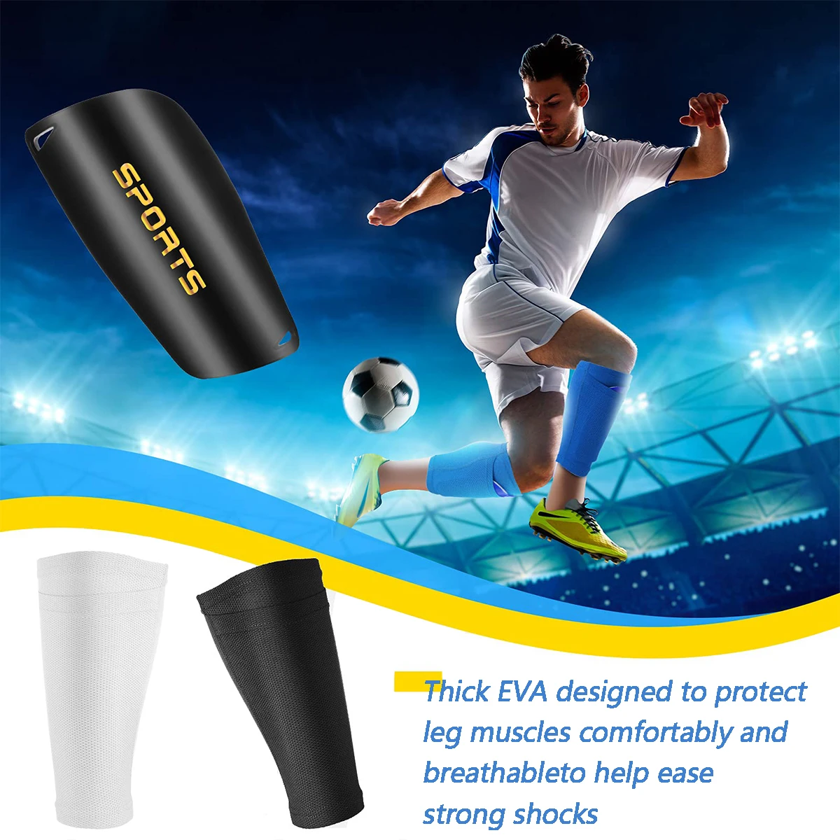 A set of football shin guards, suitable for competition and daily training, to improve the level of competition