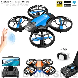 V8 Induction Control VR Mini Drone 4k HD Aerial Photography RC Helicopters Toy Gifts WiFi FPV Quadcopter With Camera Free Return