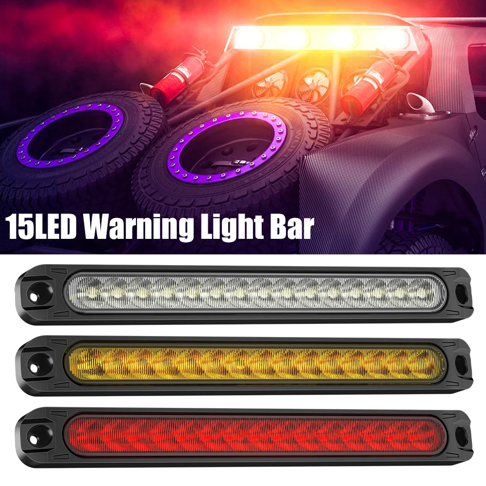 

1Pc 15 LED Trailer Brake Tail Light LED Bar Stop Turn Tail Lights IP65 Waterproof Assembly Brake Strip Red/White/Yellow Light