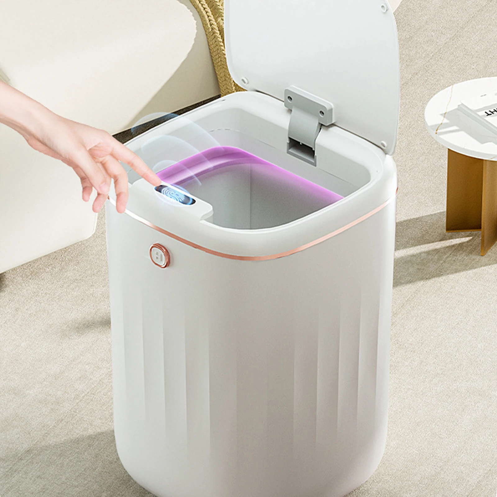 

Smart Trash Can 22L Automatic Sensor Garbage Bin Large Capacity Induction Trash Can For Kitchen Bathroom