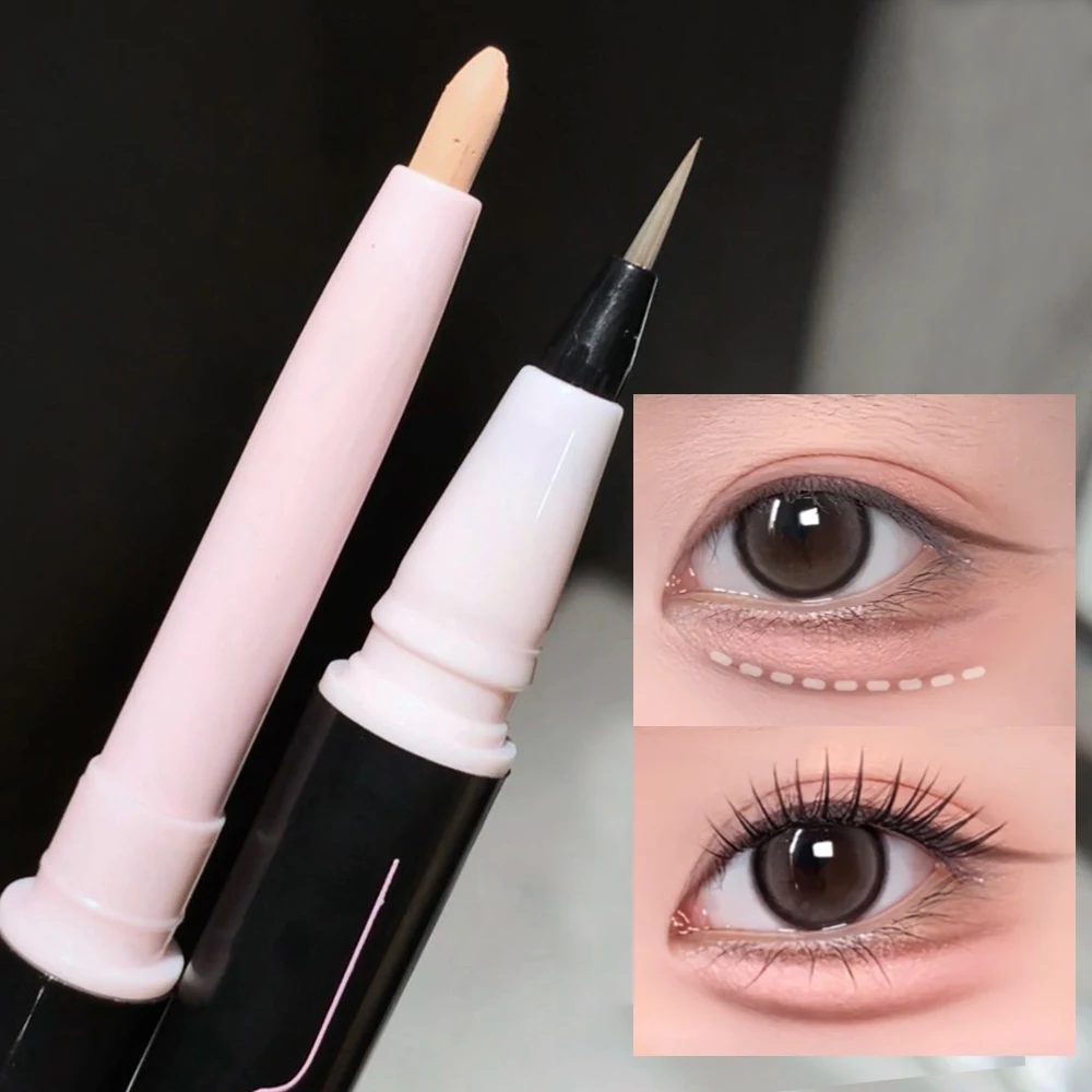 Double-end Glitter Eyeshadow Lying Silkworm Pen Waterproof Natural Eyelid Pencil Lasting Brightening Highlighter Korean Makeup eye shadow eyeshadow stick eye shadow stick glitter makeup accessories