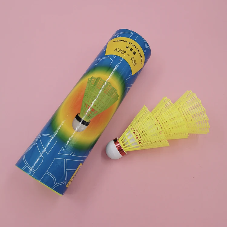 Conjunto de 6/12 petecas de badminton de nylon para treinamento, alta estabilidade e durabilidade, para esportes internos e externos._voghion.com