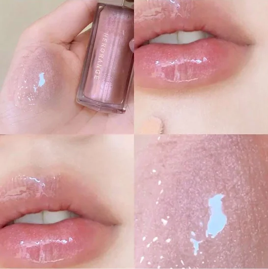 Herorange Glossy Lip Oil Shiny Hydrating Waterproof Gentle Lip Care Daily Essential