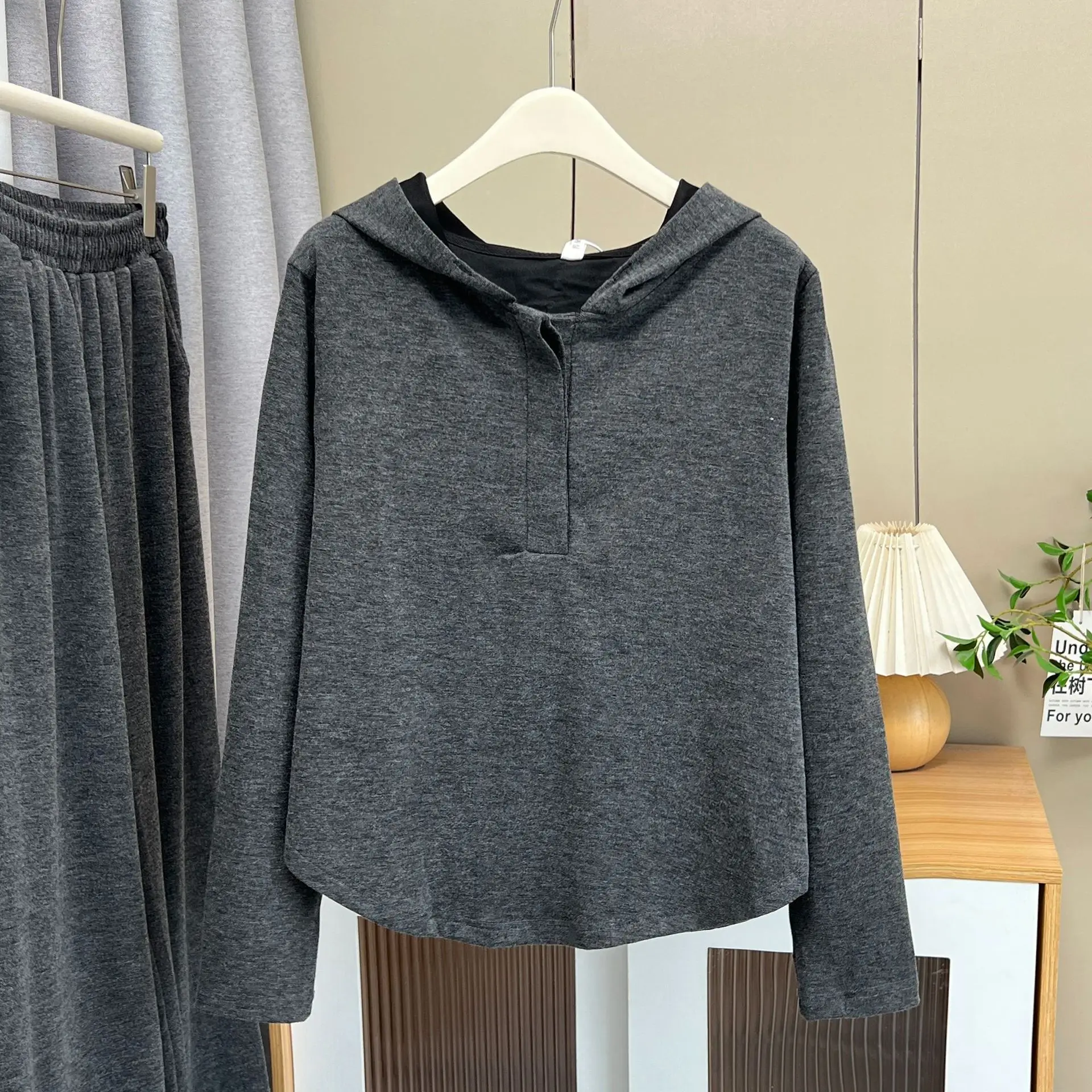 XXXXL Fashion Plus Size Women's Sets Autumn New Style Casual And Sporty Hooded Top And Long Pants Two Pieces Set