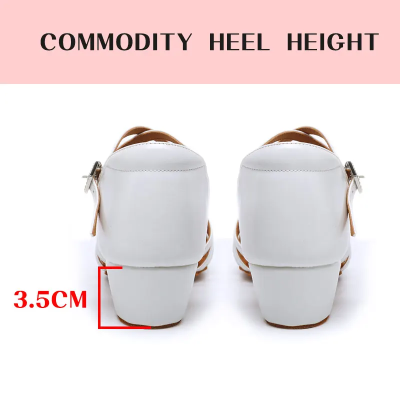 Diplip Girl's Dance Shoes Low Heel Latin Dance Shoes Ballroom Dancing Shoes Professional Tango Sandals Dance Shoes Latin Woman