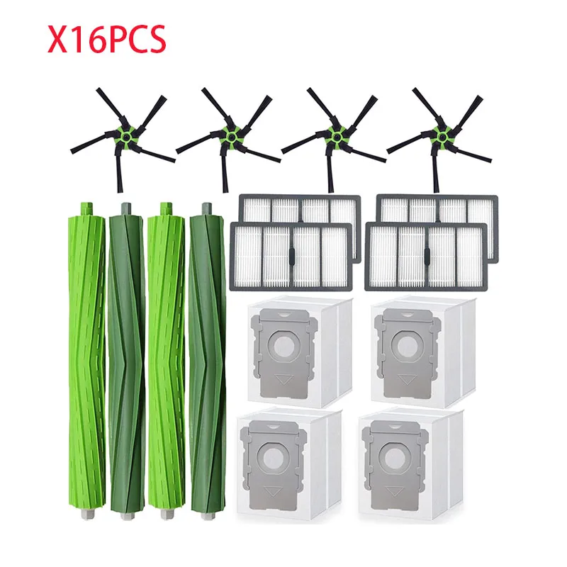 Set Ricambi Per IRobot Roomba Serie S9/S9+, 3 Filtri, 3 Spazzole Laterali E 1 Paio Spazzole A Rullo In Gomma