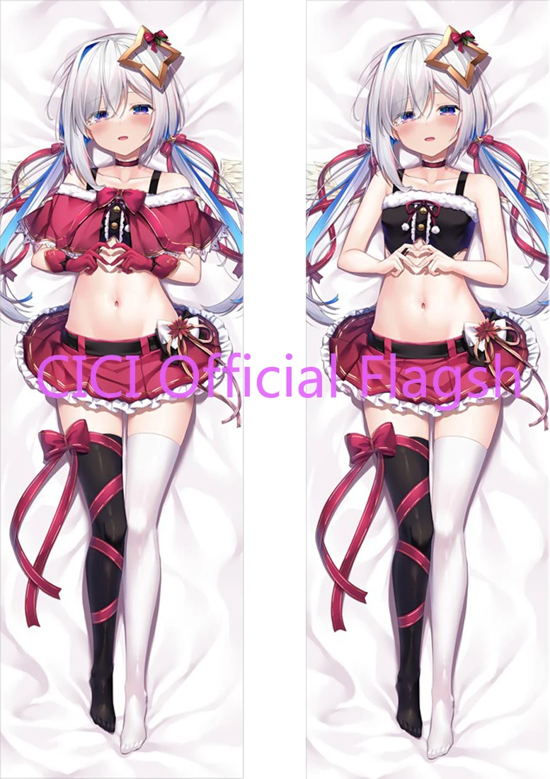 

Vtuber Amane Kanata Dakimakura Waifu Pillowcase 2-Side Print Anime Decor Pillow Case Hugging Body Cushion Cover
