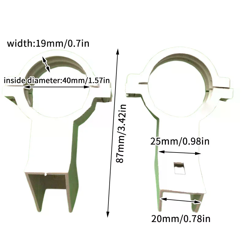 위성 안테나용 두꺼운 플라스틱 밴드 LNB 홀더 20mm 플라스틱 브래킷, 다양한 안테나 크기에 적합한 방수 기능