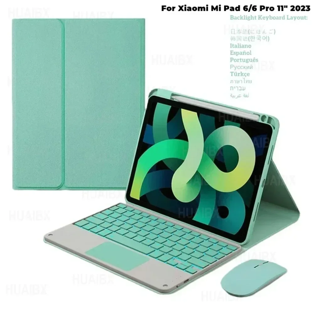 

Tablet Case for Xiaomi Pad 6 11-inch 2023, For Mipad 6 Pro 11-inch Touch backlit Keyboard Case+ Mouse
