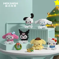 Sanrio Hello Kitty Micro Building Block Pochacco Cinnamoroll Kuromi Assembled 3D Model My Melody Mini Bricks Figure Toys 1