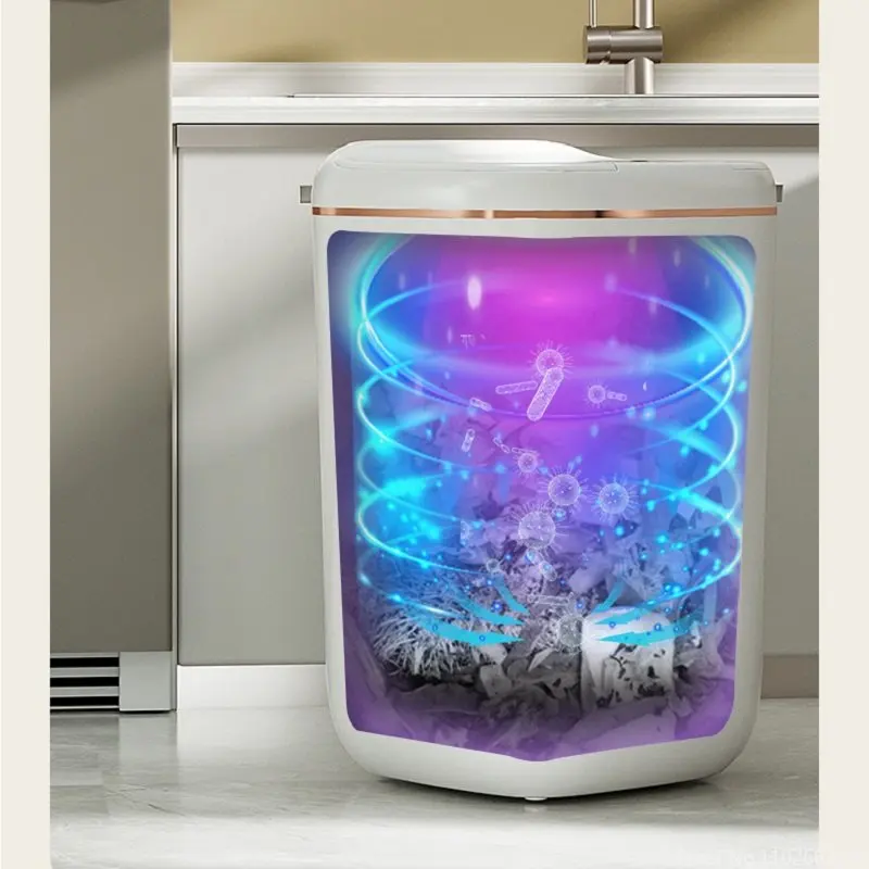 20L/22L Automatic Sensor Trash Can UV Light Induction Smart Dustbin For Bathroom Toilet trash can
