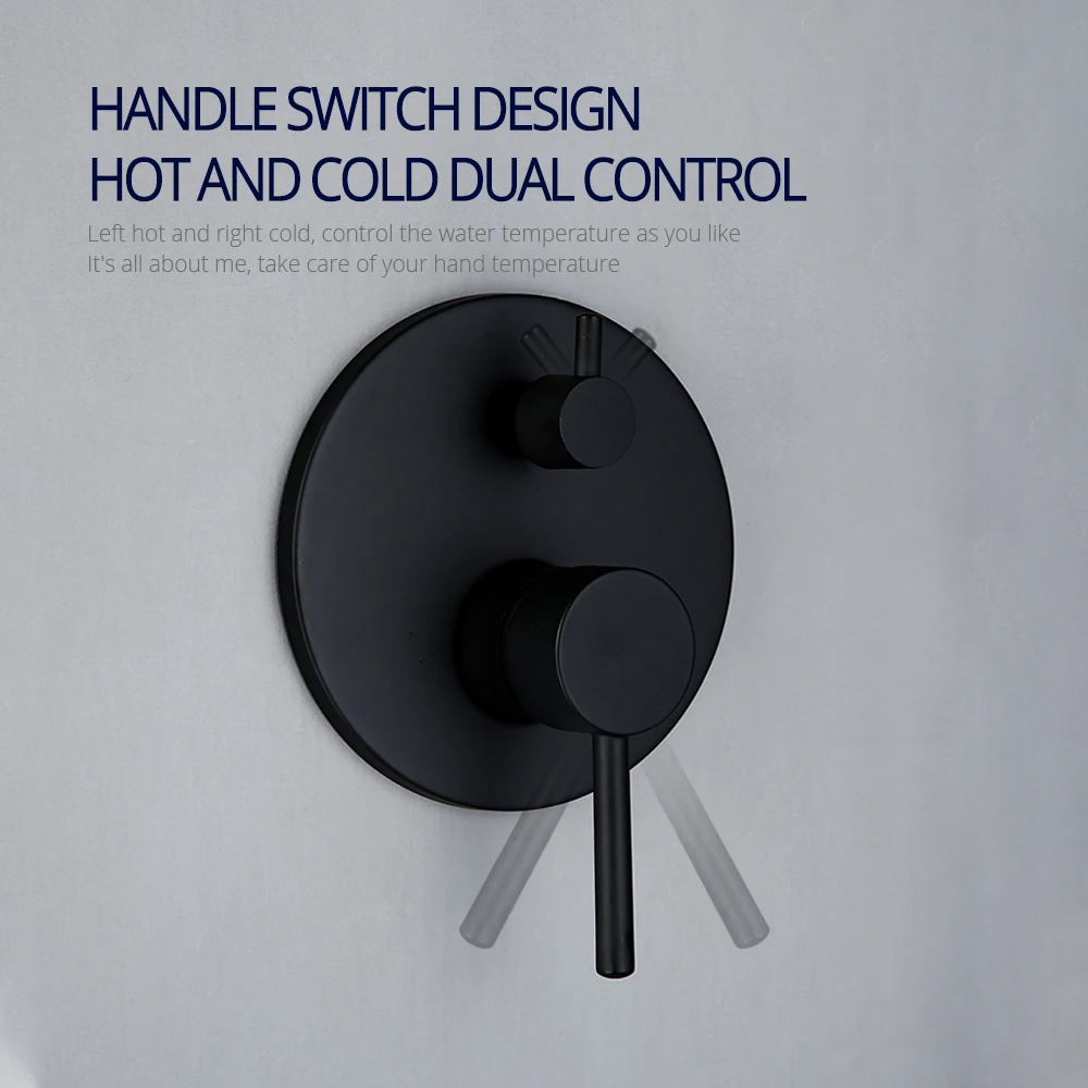 2 Function Shower Control Mixer Divide Water knob Wall Mounted Hot & Cold Switch Ceramic Cartridge Brass Shower Body Replacement