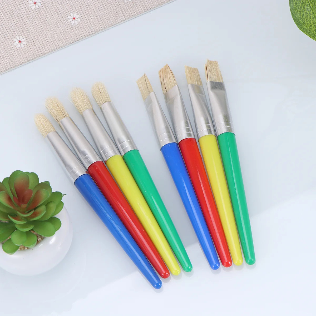 

Brush 8Pcs Paint Brushes For Kids Nylon Hair Painting Set Artist Supplies Drawing for Oil Watercolor Painting