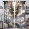 The Sky Guardian Dragon Kitchen Curtains for Living Room Curtain Halloween Decoration Tulle for Bedroom Partition Shades Elegant 1
