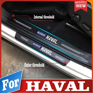 Car Door Sill Pedals Protection Sticker Welcome Pedal Threshold Decal Vinyl Sticker Leather For Great Wall Haval Accessories