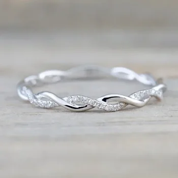 Ins Tide Anelli regolabili in acciaio inossidabile per le donne Fedi nuziali di fidanzamento con temperamento semplice Gioielli di moda 1