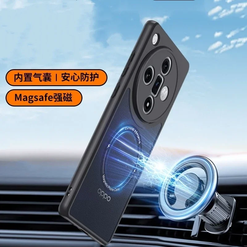 OPPO Find Series Soft Silicone Shockproof Clear Bumper with Camera Protection and MagSafe Compatibility