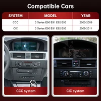 Écran multimédia Linux sans fil CarPlay Android Auto DE RoadTop 8,8 pouces pour les séries 3, 5, E60, E61, E90, E91, E92, E93, CCC, CIC, AirPlay 2