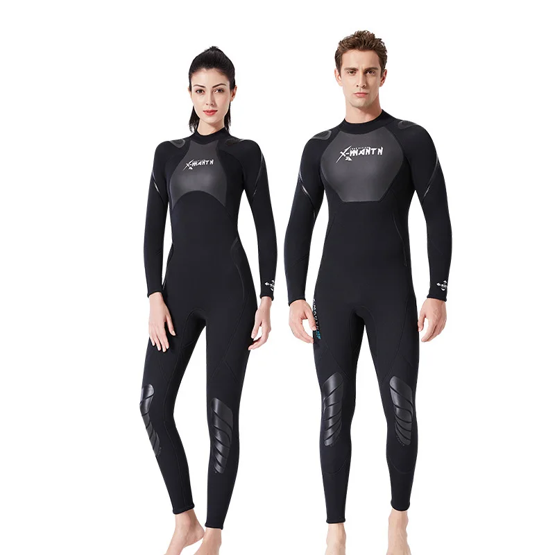 

3MM Women Men Wetsuits Long Sleeve Man Swimwear Thick Warm Female Swimsuits Outdoor Woman Swimming Clothes