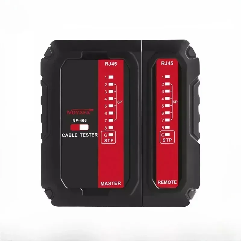 ZHOUCE NF-466 Network Cable Tester POE Wire Checker Launcher & Receiver UTP STP Cable Continuity Tester RJ45/RJ11/R]12/CAT5/6/7