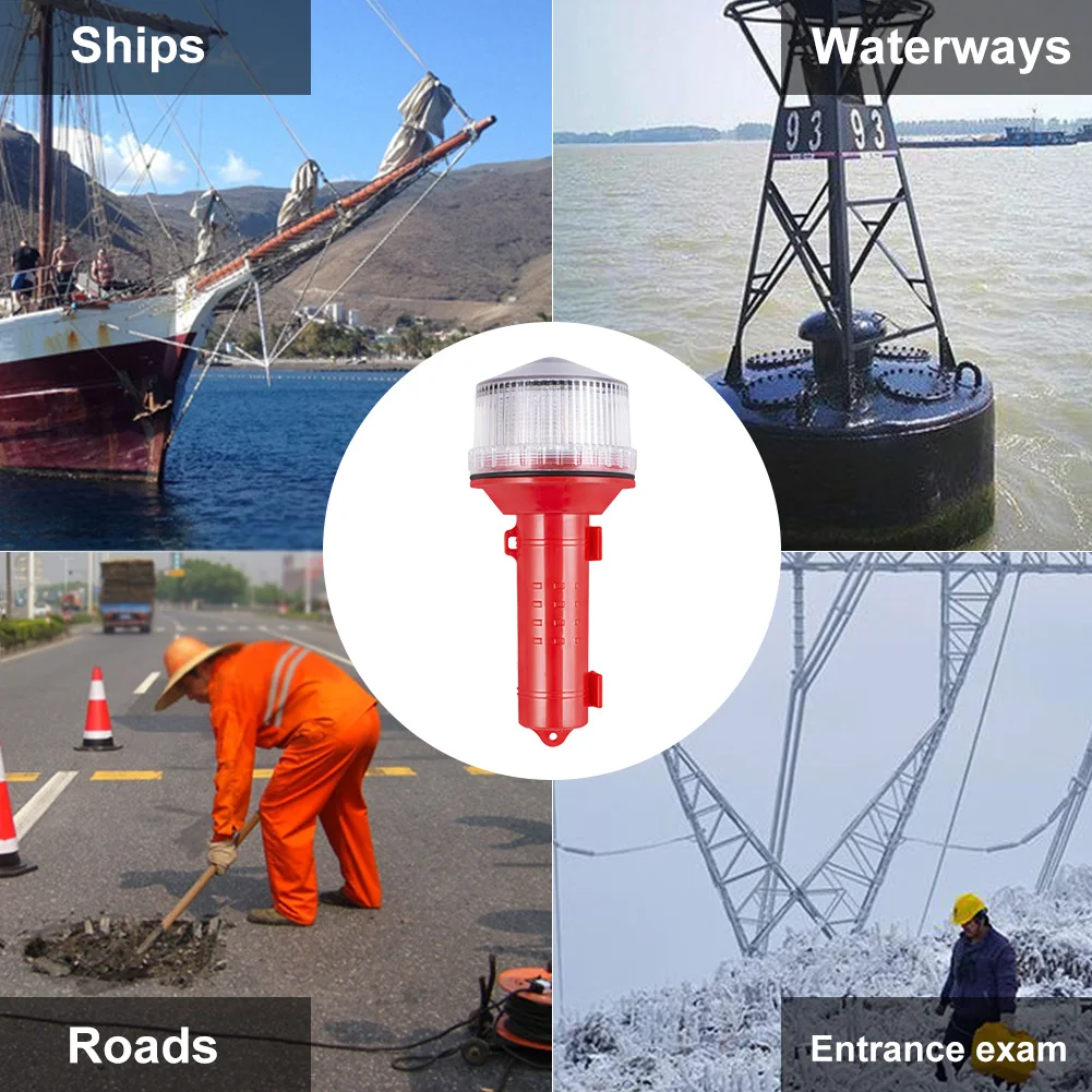 Solar Charging LED Longshot Warning Light 2KM Visual Distance Portable Flashlight Multifunctional Signal Light for Boats Anchors