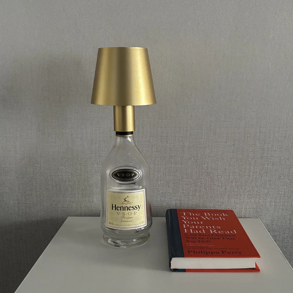 Rechargeable Touch Switch Led Lamp Head for Wine Bottle Table Decor Night Light for Bar Cafe Hotel Room Atmosphere Desk Light 5
