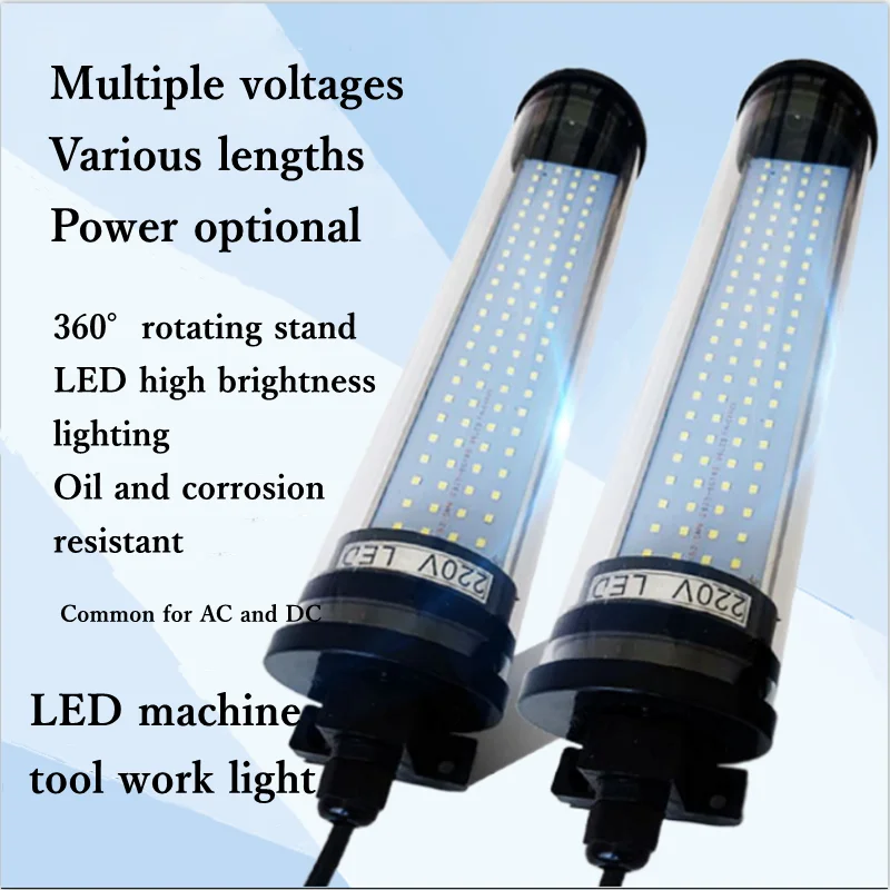 Led Machine Tool Work Light Waterproof Oil-proof Explosion-proof Lamp CNC Lathe Lighting Lamp 220V 24V Aluminum Alloy Led Lamps