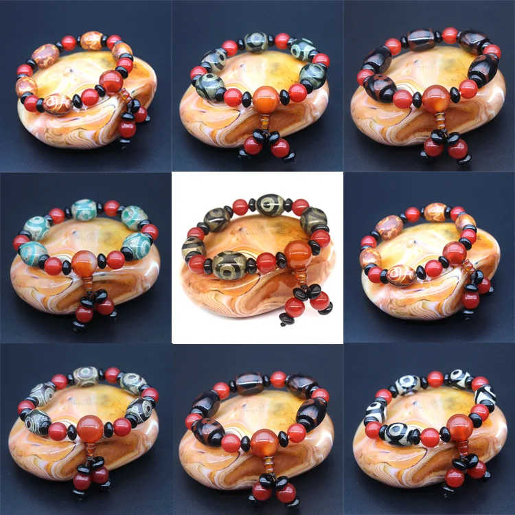 

Ethnic style retro made old agate beads bracelet men jade bracelets wholesale scenic area, ancient city hot selling bracelets