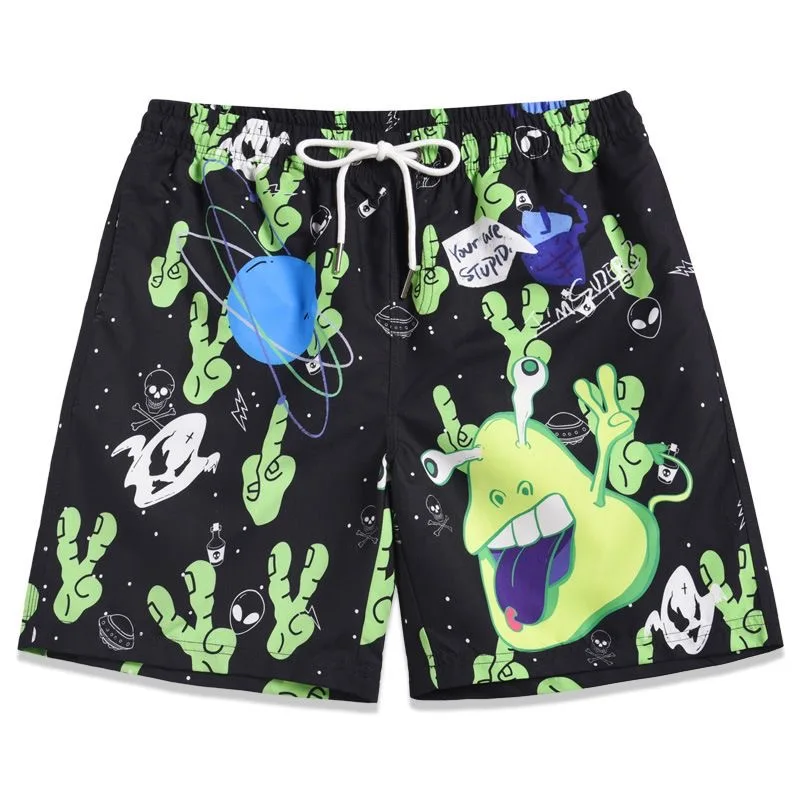 New American Trend Creative Animation Summer Sports and Leisure Brand Shorts Loose Breathable Quick-drying Mesh Basketball Pants 3