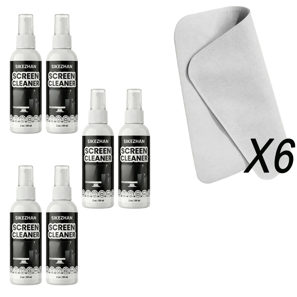 Eco-Friendly Screen Cleaner Kit with Microfiber Cloth - Streak-Free Spray