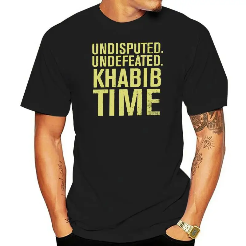 Khabib Nurmagomedov Tempo Indispandso Impuntuo T Camicette Uomini Oro Stampato Abiti A Manica Corta Pazzo T-Shirt Girocollo