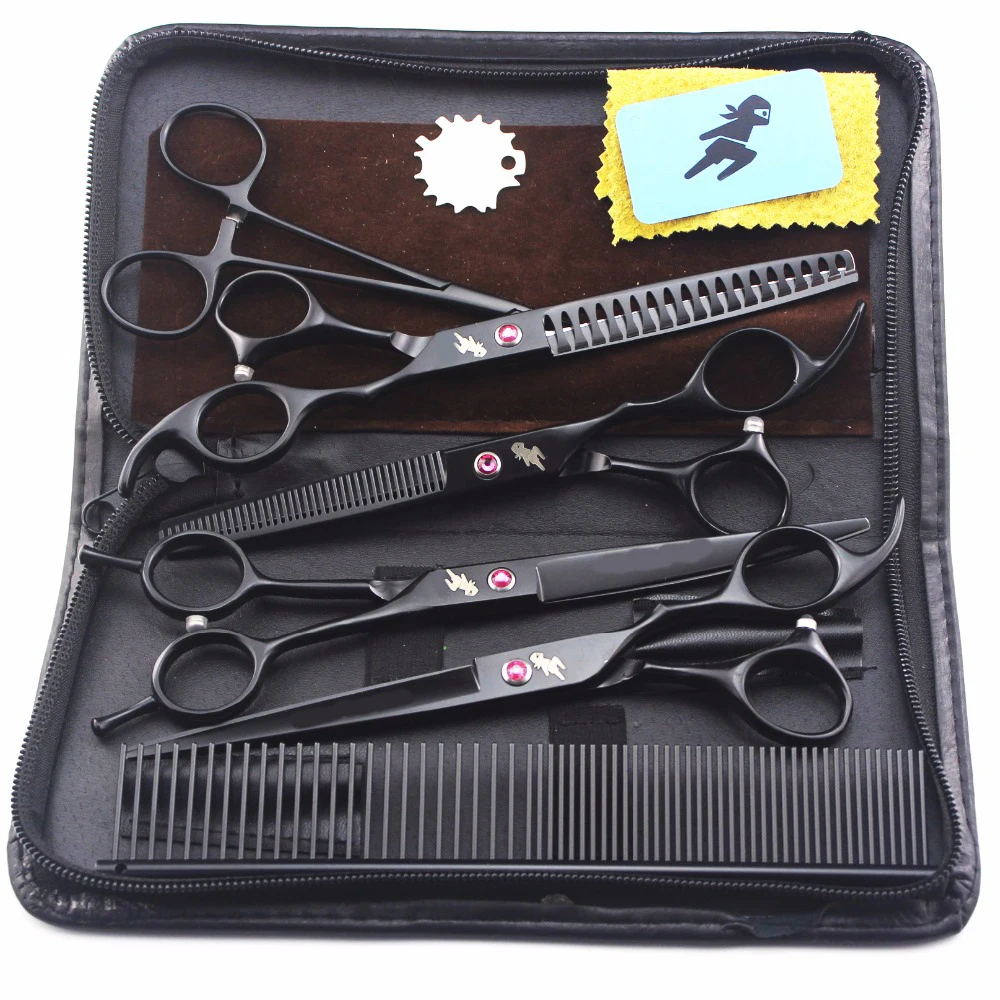 7 "professional Pet Grooming Kit, Direct And Thinning Scissors And