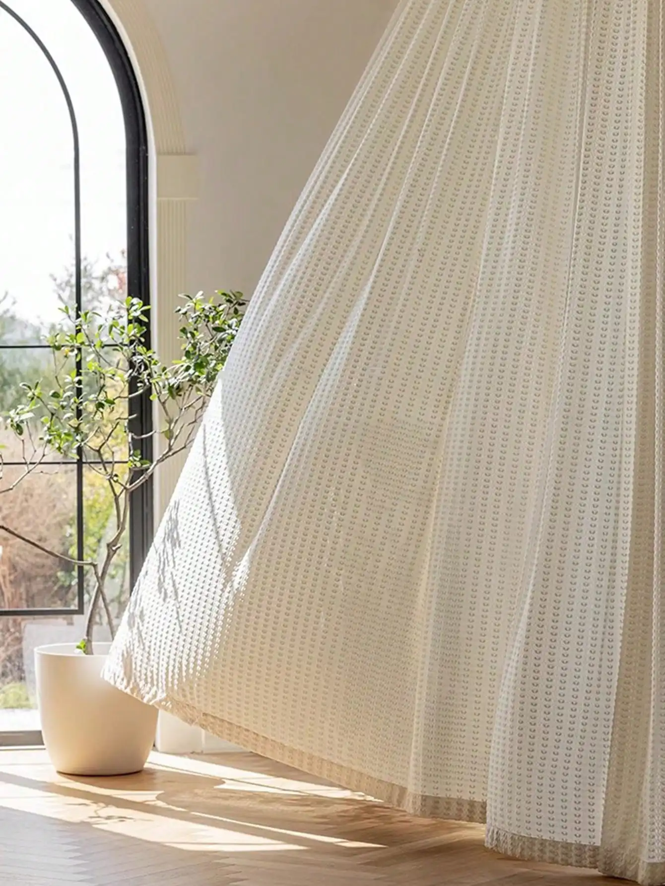 French curtains, gauze curtains, retro living room relief, light luxury, high-end window screens 6