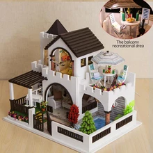 

SONGYI DIY Furniture for Dolls Doll House Lights Wood House Barbie House Doll Houses Miniature Doll House Furniture Kit Led Toy