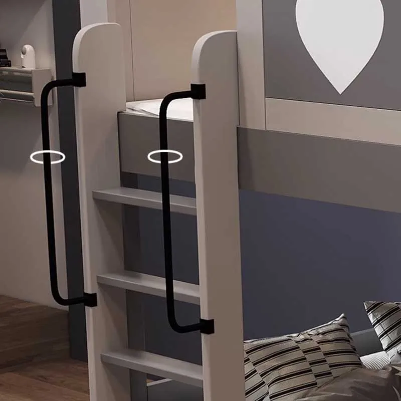 Modern Children Minimalist Bed Parallel High Student Bunk Wooden