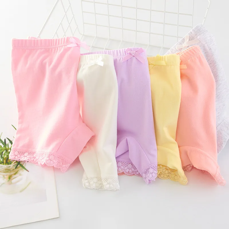 3-8 Year Old Girls' Cotton Underwear 6 PCS for Summer Anti-glare Safety Thin Section Girls Underwear Children Underwear