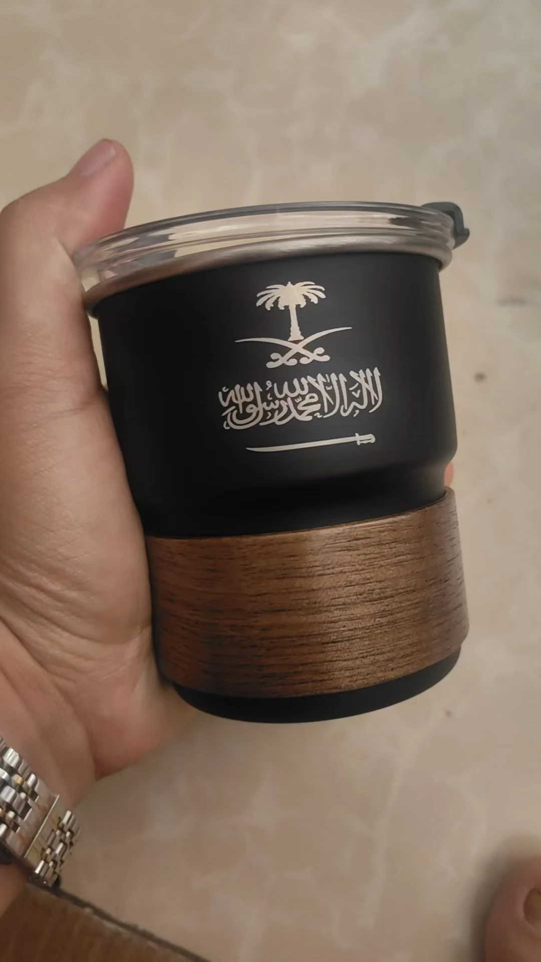كوب سفر من الفولاذ المقاوم للصدأ بتصميم علم المملك...